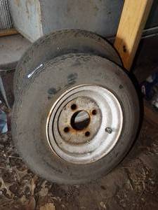 lot 1445 image: 2 Mower Wheels