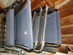 lot 1461 image: Lot of Folding Lounge  Yard Chairs