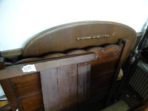 lot 1348 image: Variety of Quality Antique Wood Small Head and Foot Boards