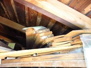 lot 1483 image: Lot of Misc Wood in Rafters