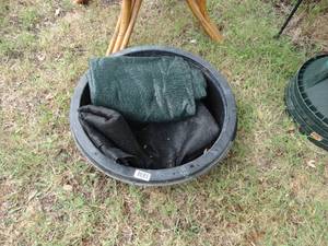 lot 1546 image: Mesh Tarps and 2ft Plastic Troth