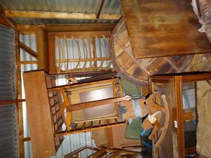 lot 1494 image: Interesting Curved Wood Bed  Crib and Chairs - Mixed Lot of Furnature