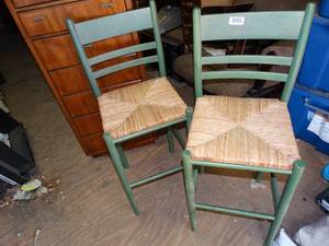 lot 1526 image: 2 Wood Chairs