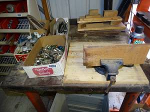 lot 1593 image: Work Table (CONTENTS ON TOP NOT INCLUDED)