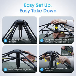 lot 2377 image: Instant Pop Up Tents for Camping, 2-34-5 Person Camping Tent with Shelters 1 min Setup, Waterproof Family Dome Tent with Carry Bag for Backpacking, Trip, Hiking, Outing