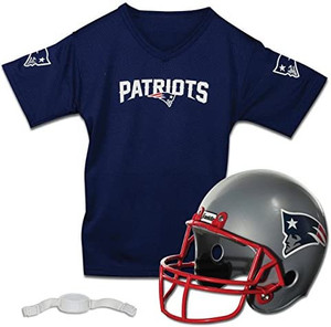 lot 2392 image: Franklin Sports NFL Kids Football Helmet and Jersey Set - Youth Football Uniform Costume - Helmet, Jersey, Chinstrap