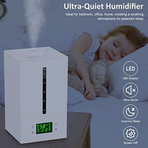 lot 2410 image: Humidifiers for Bedroom Large Room, Aitechny 5.5L Top Fill Cool Mist Humidifiers for Home, Office, Plants with Essential Oils Diffuser, Adjustable Mist Nozzle, Ultra Quiet, Auto Shut-off, Ea