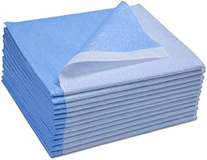 lot 3536 image: Avalon Papers 369 Stretcher Sheet, TissuePoly, 40 x 90, Blue (Pack of 50)