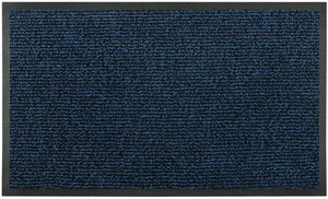 lot 3537 image: OEMATS Doormat Indoor&Outdoor, Front Door Mat,Rubber Backing Non Slip Low-Profile Super Absorbent Door Mat Cotton Shoe Scraper Dirt Trapper for Front Door Entrance,23x30,Blue Black