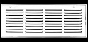 lot 3541 image: 24 X 10 Steel Return Air Filter Grille for 1 Filter - Removable FaceDoor - HVAC DUCT COVER - Flat Stamped Face - White Outer Dimensions 24 X 10
