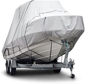 lot 3551 image: Budge B-621-X4 600 Denier HardT-Top Boat Cover Gray 16-18 Long (Beam Width Up to 106) Waterproof, UV Resistant