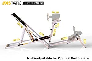 lot 6002 image: FASTATIC Sim Racing Cockpit  Lightweight, Foldable & Adjustable Sim Racing Seat  Fits Logitech G29 G920  Thrustmaster T-150 T-300 & TS-Series  Fanatec CSL Elite