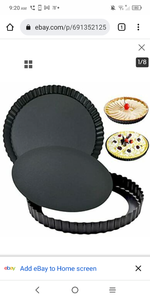 lot 6043 image: Attmu Non Stick 8 Inches Removable Loose Bottom Quiche Pan 2 Pack