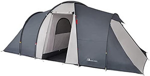 lot 8005 image: Moon Lence 8 Person Tent Family Camping Tent Waterproof Windproof with Divided Curtain for Separated 2 Rooms and Double Layer Portable with Carry Bag for Outdoor
