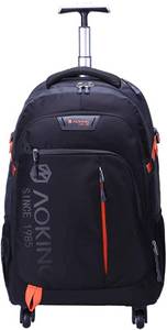 lot 8030 image: AOKING 2022��Water Resistant Rolling Wheeled Backpack Laptop Compartment Bag retail $129.99
