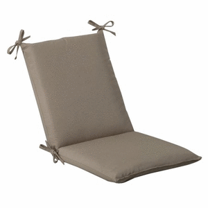lot 8498 image: Pillow Perfect Outdoor Hinged Seat & Back Chair Cushion - 37W x 18D x 3H in. Olive