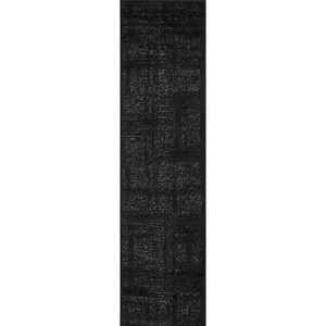 lot 8567 image: Arlena Distressed Persian Medallion Black 2�3
