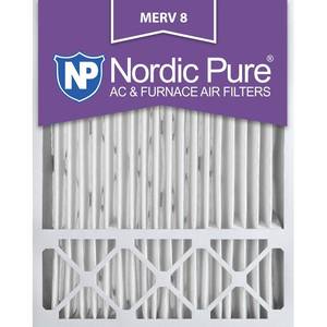 lot 9004 image: 20x25x5 Honeywell Replacement Pleated MERV 8 Air Filters Qty 2