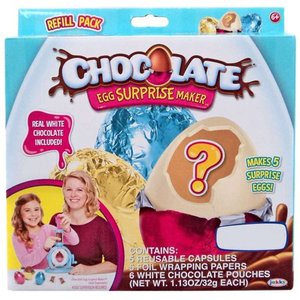 lot 9097 image: Chocolate Egg Surprise Maker Refill Pack White Chocolate