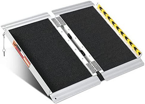 lot 9112 image: ORFORD Non-Skid Foldable Wheelchair Ramp