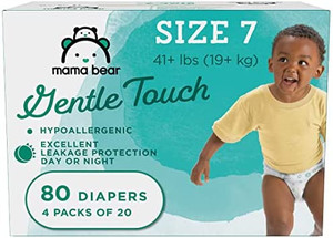 lot 9151 image: Brand - Mama Bear Gentle Touch Diapers Hypoallergenic Size 7 80 Count 4 packs
