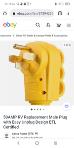lot 9159 image: 50AMP RV Replacement Male Plug