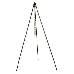 lot 9163 image: Lodge 60 Inch Camp Dutch Oven Tripod, 5TP2, missing the chain