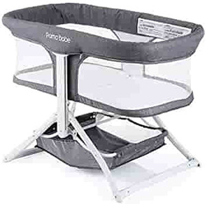 lot 9170 image: Pamo Babe 2in1 Bassinet Quick Foldable Travel Crib Portable Rocking Bassinet��Grey��