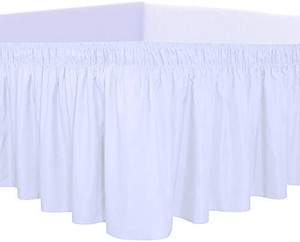 lot 9919 image: Wrap Around Ruffled Bed Skirt with Adjustable Elastic Belt  QUEEN  KING