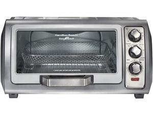 lot 5854 image: Hamilton Beach Sure Crisp Air Fryer Toaster Oven with Easy Reach Door 6 Slice Capacity Stainless Steel 31523