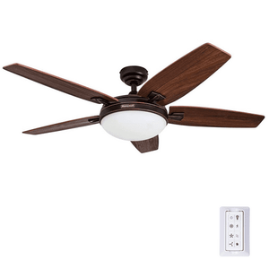 lot 5873 image: 48 Honeywell Carmel Espresso Ceiling Fan with Integrated Light and Remote