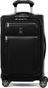 lot 6109 image: Travelpro Platinum Elite Softside Expandable Spinner Wheel Luggage, Shadow Black, Carry-On 21-Inch