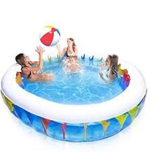 lot 6116 image: Inflatable Pool, Blow up Pool for Kids, Full-Sized Kids Pools for Backyard, Thickened Wear-Resistant Big Kiddie Pool for Backyard, Garden 100 x 80 x 20