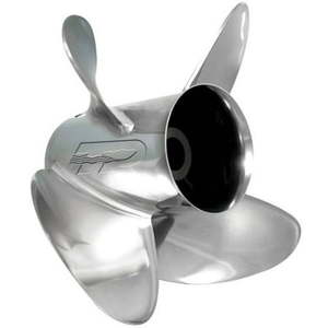 lot 865 image: Turning Point Propellers 31431930 Express Mach4 Boat Propeller 13 x 19 4 Blade Stainless Steel Right-Hand Rotation. Retails $336