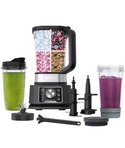 lot 870 image: Ninja CO351B Foodi Power Pitcher 4in1 Smoothie Bowl Maker Crushing Blender Dough Mixer Food Processor 1400WP smartTORQUE 6 Auto-iQ presets, with a Stainless Silver Finish