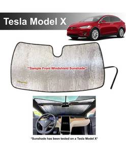 lot 889 image: YelloPro Auto Custom Fit Car Front Windshield Reflective Sunshade Protector for 2016 2017 2018 2019 2020 2021 2022 Tesla Model X SUV,