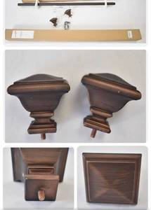 lot 917 image: Briofox Window Curtain Rod Adjustable 38-72 Antique Bronze