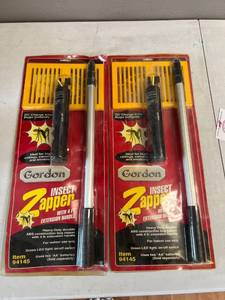 lot 938 image: Gordon Insect Zappers with 4 ft. extension handle, set of 2.