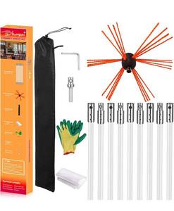 lot 945 image: Bluesea 30 Feet Chimney Sweep Kit, Chimney Cleaning Kit, Extends Up to 30 Feet, Chimney Cleaner, Chimney Cleaning Tools, Chimney Cleaning System with Chimney Brush
