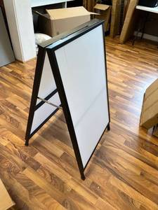lot 991 image: Heavy Duty 24 x 36 Inch Folding A Frame Sidewalk Sign