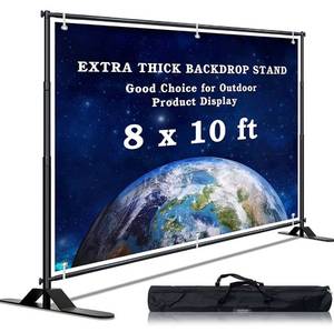 lot 1001 image: 8x10 ft Adjustable Backdrop Banner Stand