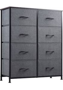 lot 1042 image: WLIVE Fabric Dresser for Bedroom, Tall Dresser with 8 Drawers, Storage Tower with Fabric Bins