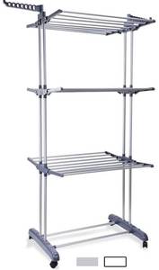lot 1044 image: Voil 3 Tier Clothes Drying Rack Clothes Airer,Foldable Laundry Outdoor Indoor Heavy duty