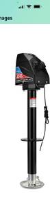 lot 1052 image: Kohree Electric Trailer Jack 3500lbs, Heavy Duty RV Electric Power Tongue A-Frame Jack