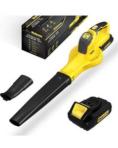 lot 1054 image: Walensee Upgrade Leaf Blower - 20V Cordless Leaf Blower with 2000mA Lithium Battery & Fast Charger Included, Electric Leaf Sweeper for Lawn Clean Lightweight.