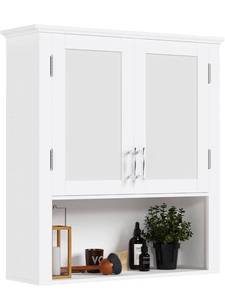 lot 1068 image: VIVIJASON Wall Mounted Bathroom Cabinet, Over The Toilet Space Saver Storage Cabinet, Medicine Wall Cabinet Storage Organizer.