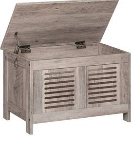 lot 1080 image: ALLOSWELL Lift Storage Box with Safety Hinge, Storage Chest, Flip Top Entryway Chest and Trunk, Shoe Bench with Storage.
