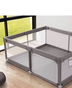lot 1088 image: Baby Playpen with Play Mat, 71 x 59in Large Play Pens with Anti-Slip Sucker Cups, Play Yard