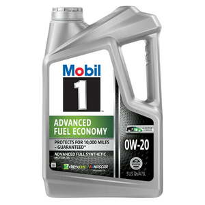 lot 1094 image: Mobil 1 Advanced Fuel Economy Full Synthetic Motor Oil 0W-20, 5 Quart