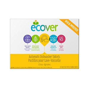 lot 1108 image: Ecover Automatic Dishwasher Soap Tablets, Citrus, 45 Count